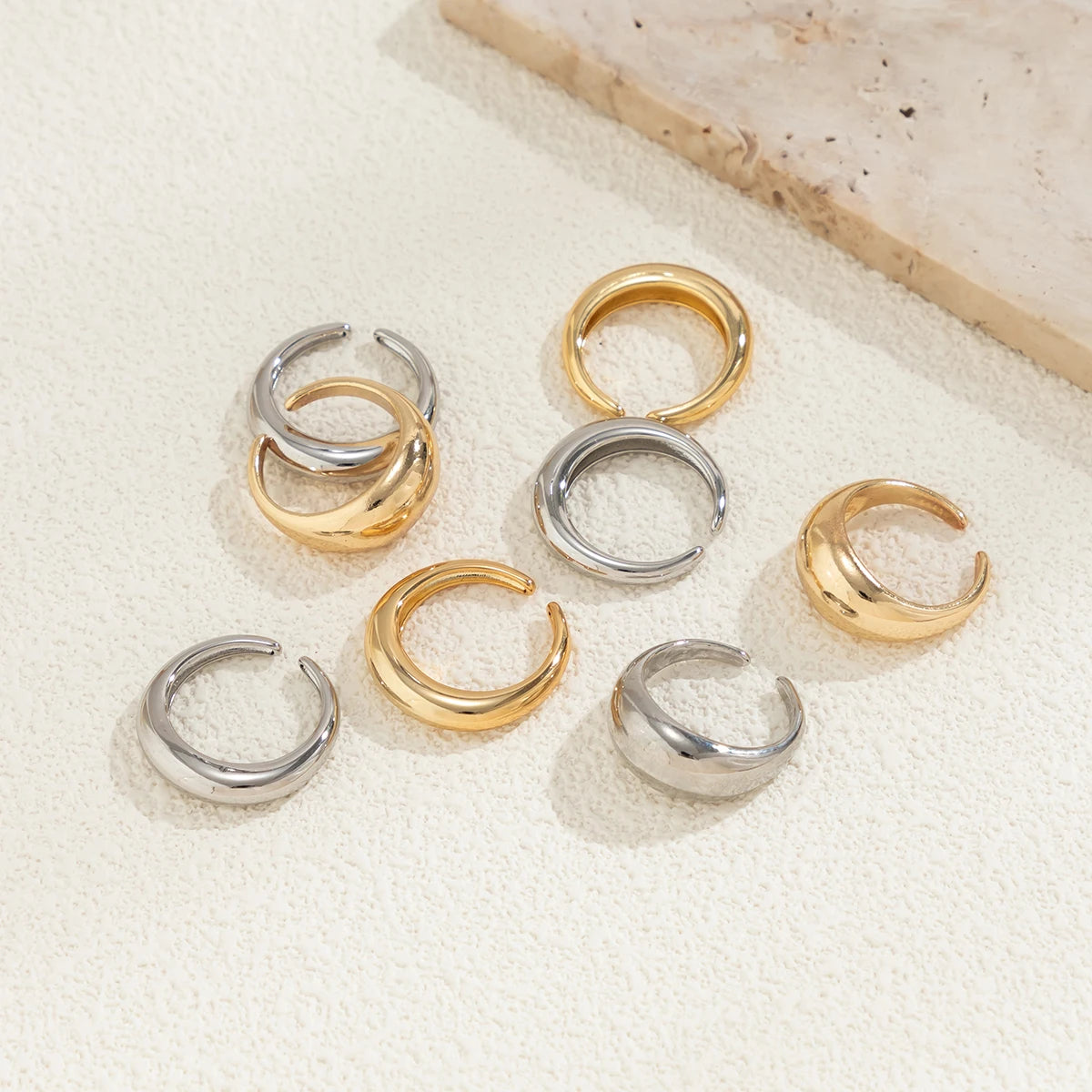 Trendy Gold and Silver Rings